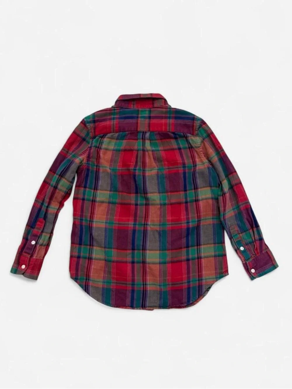 Ralph Lauren Kids Red, Green, and Purple Plaid Button-Up Shirt